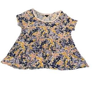 Torrid‎ Floral Babydoll Tiered Top Size 0 (M) | Lightweight Cotton Blend